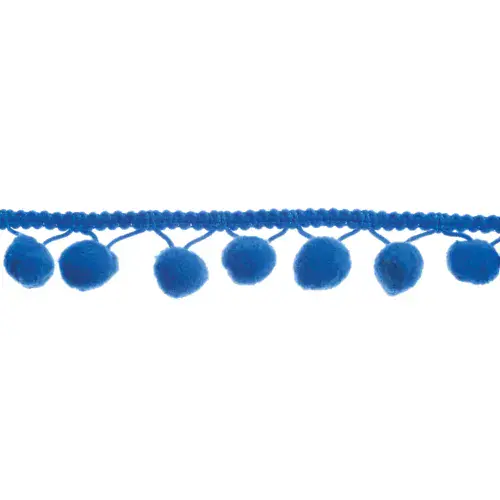 Pom Pom Trim - 18m x 20mm - Blue