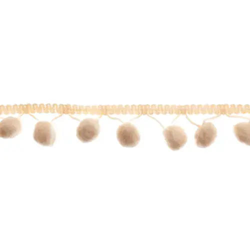 Pom Pom Trim | Cream | 18m x 20mm | Dannells