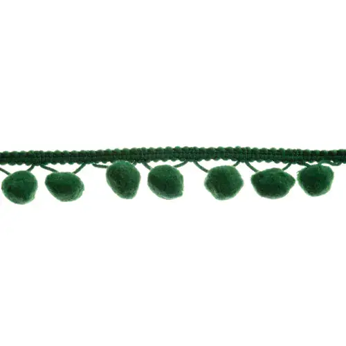 Pom Pom Trim - 18m x 20mm - Forest