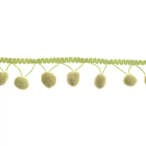 Pom Pom Trim | Green | 18m x 20mm | Dannells