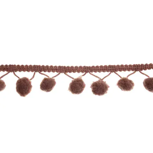 Pom Pom Trim - 18m x 20mm - Mink