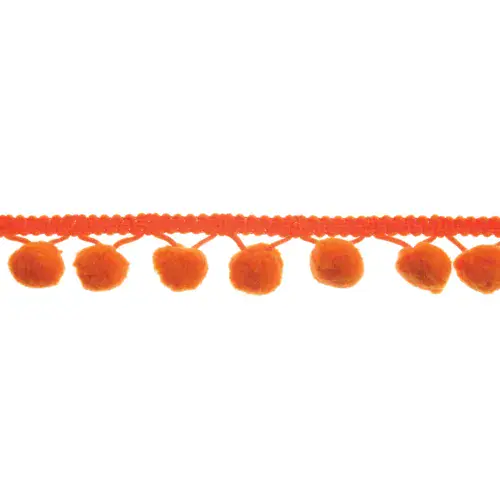 Pom Pom Trim | Orange | 18m x 20mm | Dannells