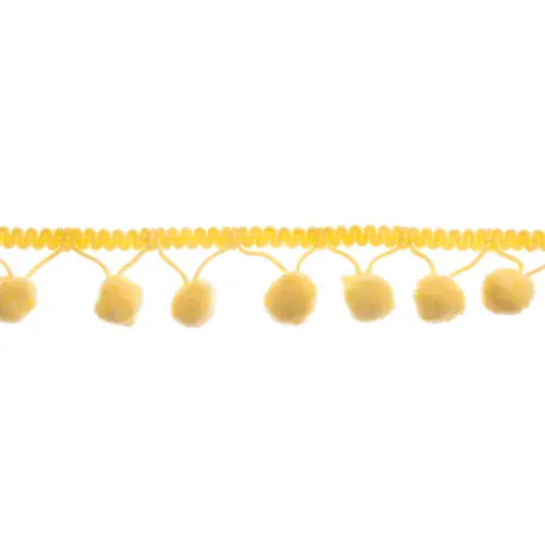 Pom Pom Trim | Yellow | 18m x 20mm | Dannells