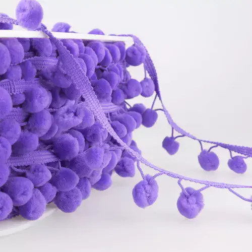 Pom Pom Trim | Mauve | 25m x 15mm | Dannells
