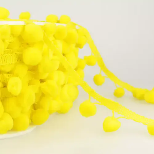 Pom Pom Trim - 25m x 15mm - Neon Yellow ID: S4960P000\201