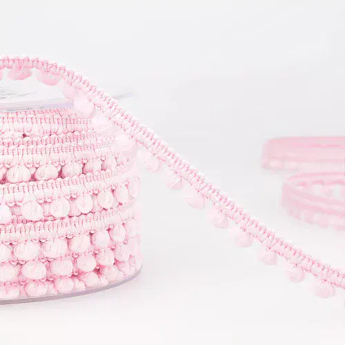 Pom Pom Trim | Light Pink | 25m x 6mm | Dannells