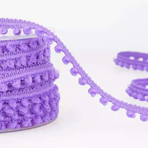 Pom Pom Trim | Mauve | 25m x 6mm | Dannells