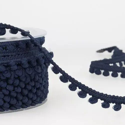 Pom Pom Trim - 25m x 6mm - Navy Blue ID: S4959B000\027