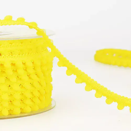 Pom Pom Trim | Neon Yellow | 25m x 6mm | Dannells