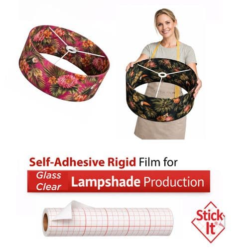 Premium Coated GLASS Clear Self-Adhesive Lampshade Material -120cm