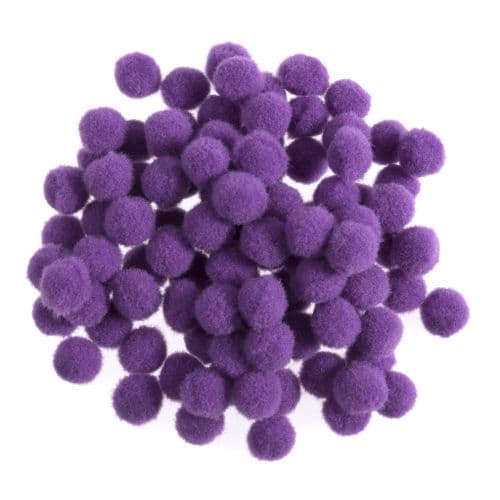 Purple Pom Poms  - 100 pcs