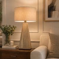 Pyramid Table Lamp Base - Mango Wood  - Medium - 430mm High