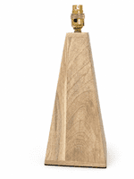 Pyramid Table Lamp Base - Mango Wood  - Medium - 430mm High