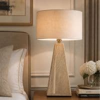 Pyramid Table Lamp Base - Mango Wood  - Small - 385mm High