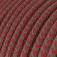Red and Grey ZigZag Cable Assembly with Lamp Holder and Switch