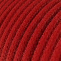 Red Cotton 3-Core Textile Cable
