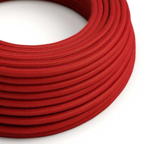 Red Cotton 3-Core Textile Cable