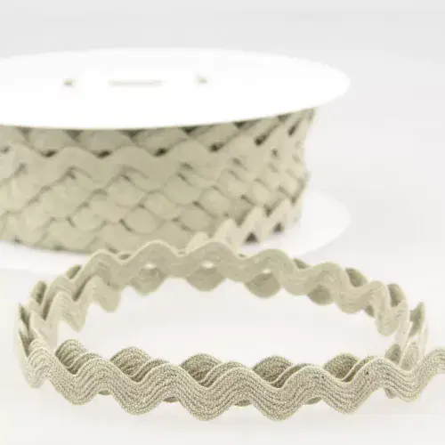 Ric Rac Cotton Trim - 25m x 10mm - Linen White