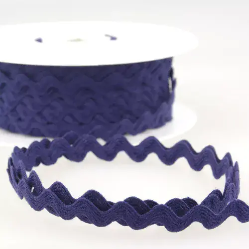 Ric Rac Cotton Trim - 25m x 10mm - Navy Blue