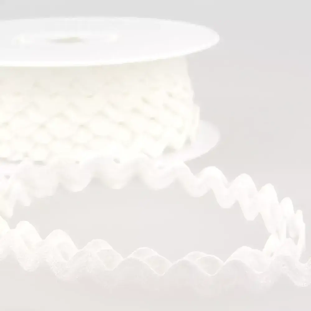 Ric Rac Cotton Trim | White | 25m x 10mm | Dannells
