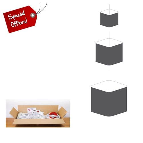 Rounded Square Lampshade Mixed Size Manufacturer Starter Pack