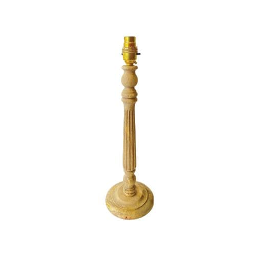 Ruth Column Candlestick Table Lamp - Mango Wood