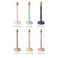 Ruth Column  Candlestick Table Lamp -  Mango Wood - 450mm High