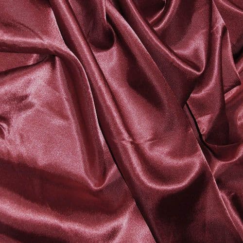Santiago Satin - Burgundy - 150cm