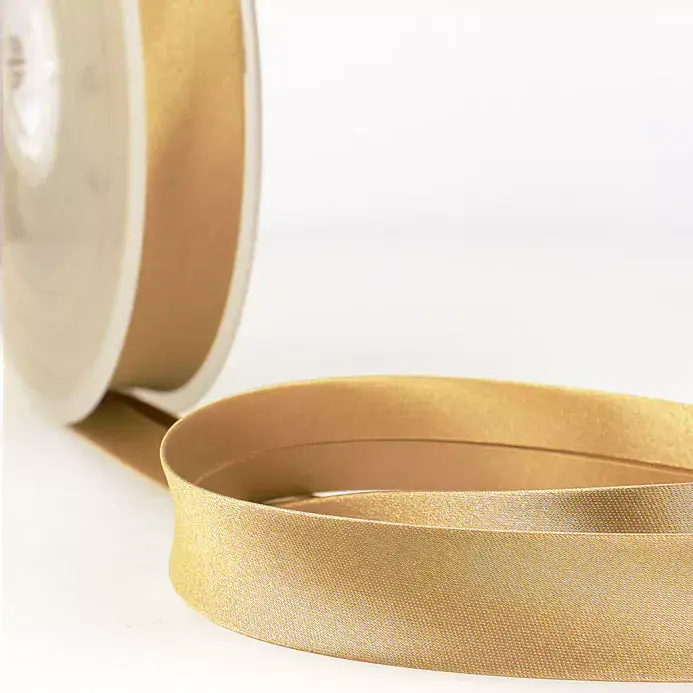 Satin Bias Binding | Beige | 25m x 20mm | Dannells