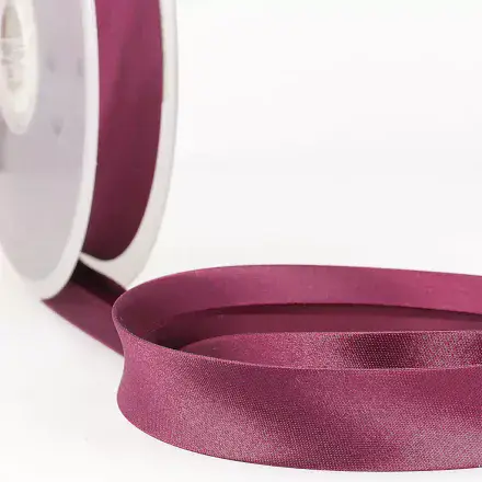 Satin Bias Binding Trim - 25m x 20mm - Burgundy