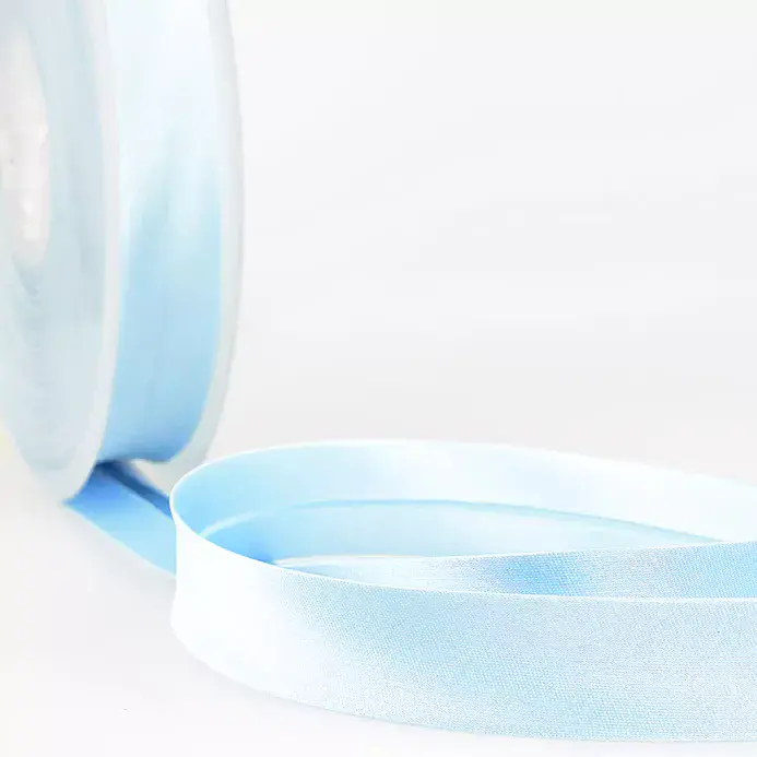 Satin Bias Binding | Light Blue | 25m x 20mm | Dannells