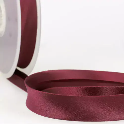 Satin Bias Binding Trim - 25m x 20mm - Plum
