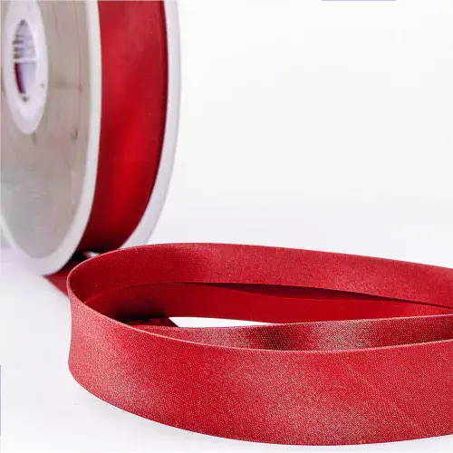 Satin Bias Binding Trim - 25m x 20mm - Red