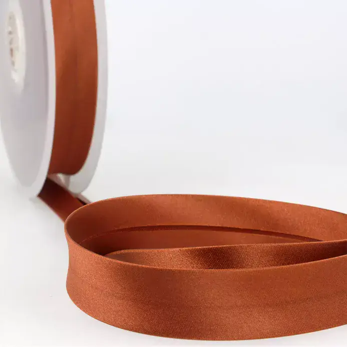 Satin Bias Binding | Rust | 25m x 20mm | Dannells