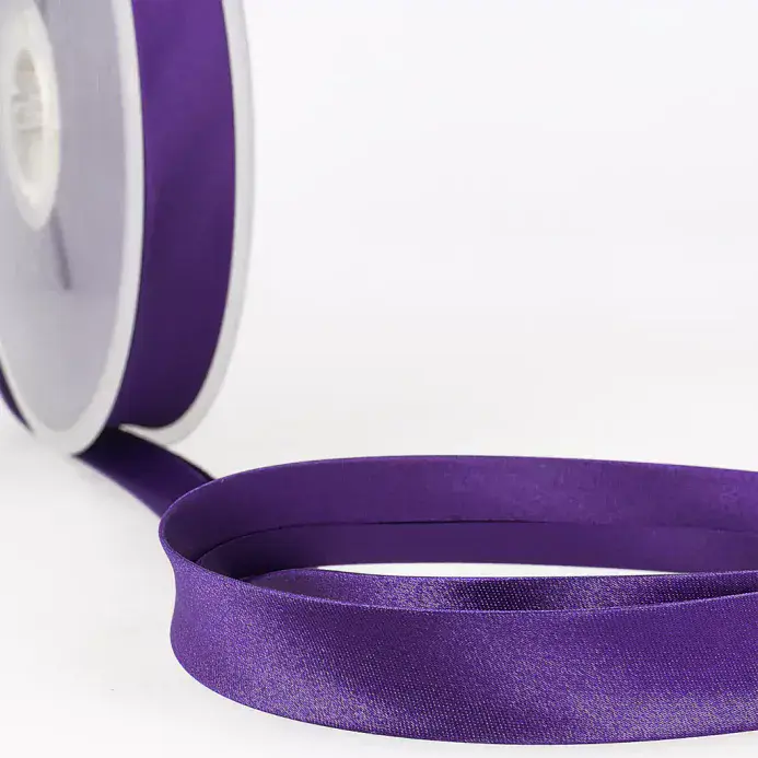 Satin Bias Binding | Violet | 25m x 20mm | Dannells
