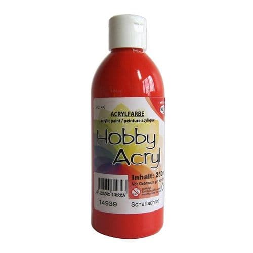 Scarlet Red Acrylic Paint - 250ml | Dannells