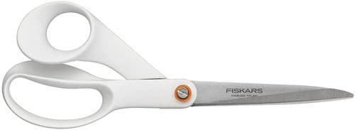 Scissors: General Purpose: Functional Form: White: 21cm/8.25in