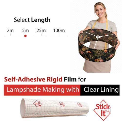 Self-Adhesive Lampshade PVC Film - 146cm - Clear - Stick-It ®