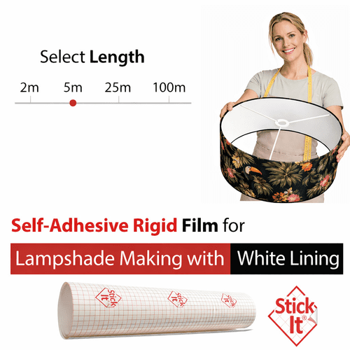 Self-Adhesive Lampshade PVC Film- 146cm - White - Stick-It ®