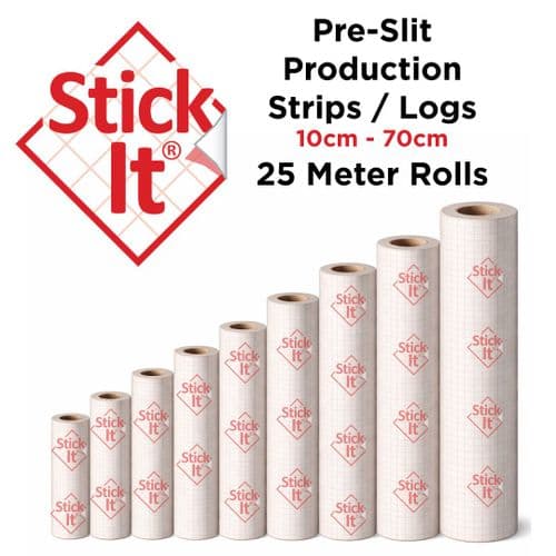 Self-Adhesive Lampshade PVC Film  - Strips / Log  - White  - 25mtrs - Stick-It ®