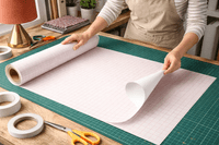 Self-Adhesive Lampshade PVC Film - White - 40 Metre Roll  x 70cm Wide- Stick-It ®