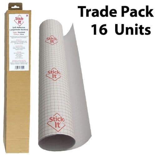 Self-Adhesive Lampshade Vinyl - Clear - 1460mm x 500mm - Trade Pack 16 Units