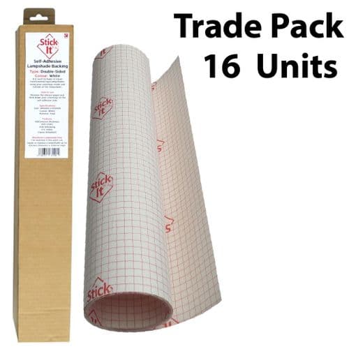 Self-Adhesive Lampshade Vinyl DOUBLE-SIDED - White -1460mm x 500mm - Trade Pack 16 Units