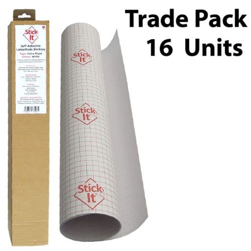 Self-Adhesive Lampshade Vinyl  EXTRA RIGID - White  -1460mm x 500mm - Trade Pack 16 Units
