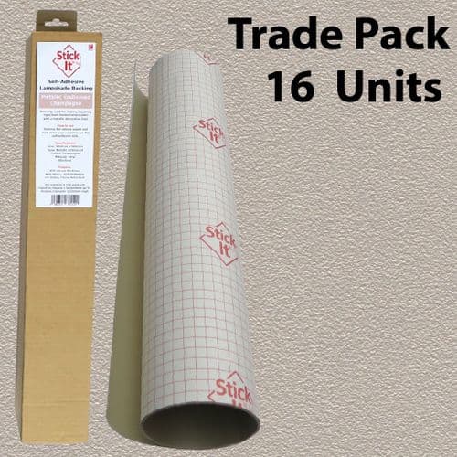 Self-Adhesive Lampshade Vinyl Metallic Embossed  -Champagne -1460mm x 500mm - Trade Pack 16 Units
