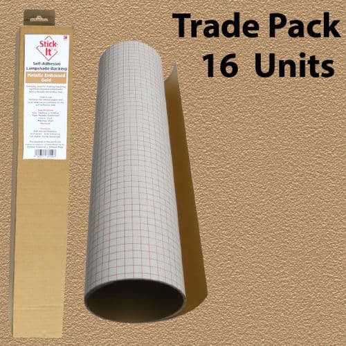 Self-Adhesive Lampshade Vinyl Metallic Embossed -Gold -1460mm x 500mm - Trade Pack 16 Units