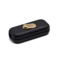 Single-pole In-line Black Switch With Bronze Button