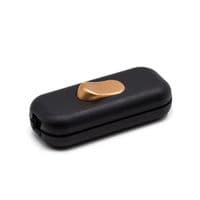 Single-pole In-line Black Switch With Copper Button