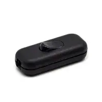Single Pole In-Line Switch With Earth Terminal - Black