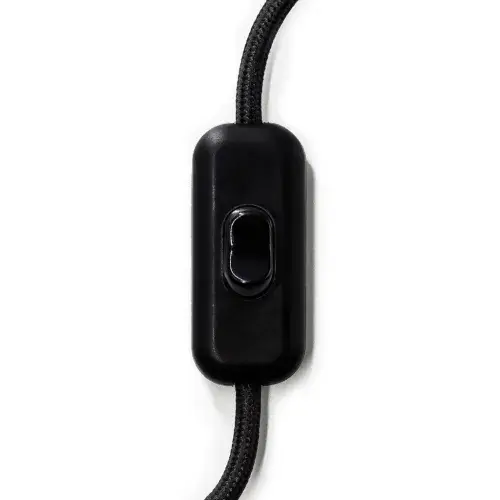 Single Pole In-Line Switch With Earth Terminal - Black